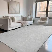 Super Fluffy Rug For Bedroom, Modern Shag Area Rugs, Soft And Cozy Plush Carpet For Kids,Girls Boys And Teens Decorations For Living Room Dorm Nursery Classroom - trắng - Xem 4
