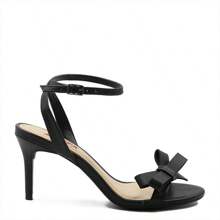 ZATTA Carina Bow Sandal With Medium Thin Heel - 黑色 - 查看 1