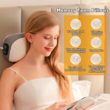 Massager Pillow, Home Neck Massager With Heat, 3D Deep Tissue Kneading Massage Pillow, Neck Massager, Naturally Relieve Neck Pain In Minutes - trắng - Xem 2