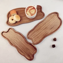 1 Stück Rosenholz Serviertablett, Frühstückstablett, Ess-/Küchentablett, Obstplatte, Kaffee-/Teetablett, Snacktablett, Dekorationsstück für das Wohnzimmer, geeignet für Hotels, Restaurants, Zuhause zum Servieren von Obst, Desserts, Snacks, Feiertage wie Thanksgiving, Weihnachten, Neujahr, multifunktionales Outdoor-Tablett, beste Geschenke Geburtstagsteller Küchenhelfer Küchendekor Tabletts Tablett-Deko