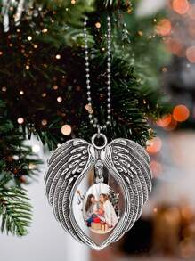 Đồ trang trí Giáng sinh Cánh thiên thần với Khung ảnh tùy chỉnh Cây thông Noel treo - Nhiều màu - Xem 4