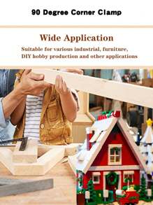 3-Inch 6pcs, 4-Inch 4pcs, 6pcs Clamps Woodworking 90 Degree Square Ruler Set, Home Decor DIY Tools, Suitable For Making Frames, Cabinets, Boxes, Christmas Manual Tool Set/Holiday Party Woodworking Tools