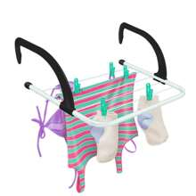Portable Foldable Steel Clothesline For Apartments, Windows, Doors And Bathrooms Secalux 151040 - 白色 - 查看 1