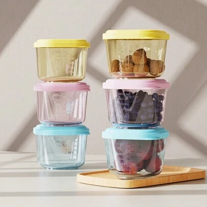 6 件套婴儿便携式密封储存容器、奶粉零食盒