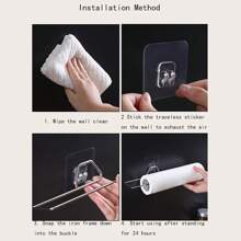 1 cái/3 cái- Giá treo khăn tắm bằng thép không gỉ, Giá treo khăn giấy, Móc treo khăn, Chống gỉ, Giá để đồ đa năng cho phòng tắm và nhà bếp - Nhiều màu - Xem 4