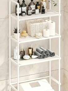 Washing Machine Organizer Rack, Over The Toilet Storage, Over The Toilet Shelf For Bathroom, Stable Freestanding Over The Toilet Organizer, Stainless Steel