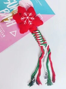 2 件圣诞宠物毛绒吱吱咬嚼玩具，宠物互动游戏 - 彩色 - 查看 6