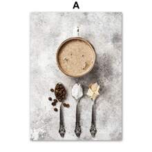 1pc Bánh Macaron Hạt Cà Phê Tranh Canvas Croissan Poster & Tranh In Bắc Âu Treo Tường Trang Trí Cửa Hàng Tráng Miệng Nhà Bếp Không Có Khung - Nhiều màu - Xem 22