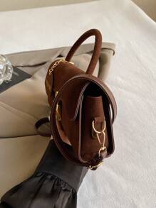 Túi xách nữ 2024 Túi đeo chéo vai vuông nhỏ đa năng họa tiết mờ Túi xách nữ 2024 mới thu đông - Cà phê nâu - Xem 6