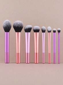 8支装多色长柄化妆刷套装，包含腮红刷、散粉刷、修容刷、眼影刷、晕染刷、高光刷和细节刷 - 专业化妆工具，化妆刷套装，化妆刷套装，化妆刷套装，全套化妆刷，化妆刷套装，全套化妆工具，化妆刷套装，化妆刷套装，化妆礼盒套装 - 彩色 - 查看 8