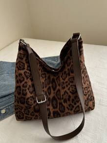 Túi đeo vai họa tiết da báo dung tích lớn màu sắc thời trang, túi đeo vai đa năng và đơn giản, thích hợp để mua sắm, ví, mua sắm, phụ nữ trẻ, sinh viên đại học, người mới đến, nhân viên văn phòng. Rất thích hợp cho văn phòng, trường đại học, công việc, kinh doanh, đi làm, hoạt động ngoài trời, du lịch và đi chơi, ví họa tiết da báo thời trang cho phụ nữ Leopard Comeback - màu nâu - Xem 9