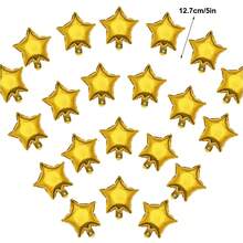 50 quả bóng bay hình ngôi sao vàng 5 inch (12,7cm), bóng bay màng polyester thích hợp cho ngày lễ tình nhân lãng mạn, sinh nhật, đám cưới, tiệc ma thuật hoặc trang trí đính hôn - Vàng - Xem 2