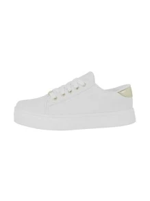 Women Wedge Sneakers - Vàng - Xem 6