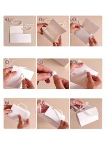 10 túi quà trang trí ngọc trai, túi đựng quà tiệc tối giản, hộp quà giấy trang trí tay cầm ngọc trai, hộp quà màu trắng tinh tế, thích hợp cho Ngày Valentine, quà cưới, hộp hoa dập nổi, túi đựng quà mini, thích hợp làm hộp quà tặng, túi quà nhỏ, quà tặng đám cưới, trang trí tiệc, quà tặng Ngày của Mẹ, quà tặng, tiệc cô dâu mùa thu, quà tặng tiệc Ngày Valentine. - trắng - Xem 8