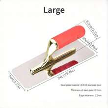 Professional Stainless Steel Putty Knife Set With Red Rubber Handle, Art Paint, Coating, Construction Decoration Tools