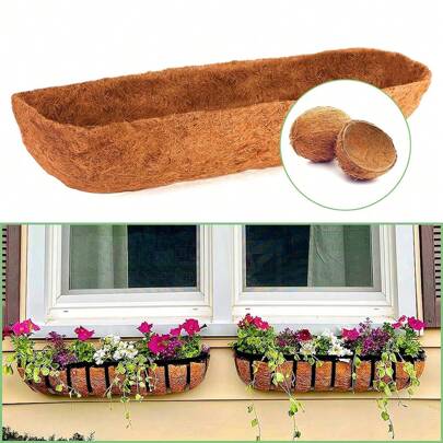 2025 Natural Coconut Fiber Flower Pot Liner, Modern Flower Pot, Home Decoration Flower Pot Basket, Multifunctional Garden Flower Pot Storage Basket