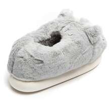 Original Plush Animal Slippers - Comfort And Fantasy At Home - Grey - View 4