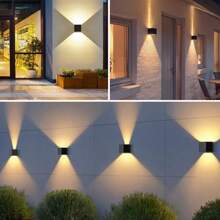 12W Outdoor Wall Light, IP65 Waterproof LED Wall Washer With Adjustable Beam, Aluminum Black Indoor Wall Sconce 6500K White Suitable For Garden, Bathroom, Bedroom, Living Room, Kitchen - 白紅光 - 查看 8