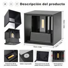 12W Outdoor Wall Light, IP65 Waterproof LED Wall Washer With Adjustable Beam, Aluminum Black Indoor Wall Sconce 6500K White Suitable For Garden, Bathroom, Bedroom, Living Room, Kitchen - 白紅光 - 查看 5