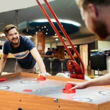 Homasis 48'' 3-In-1 Multi Combo Game Table Foosball Soccer Billiard Slide Hockey - Multicolor - View 3