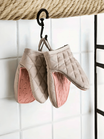 1pc Luvas de forno de silicone resistentes ao calor - Luvas de cozinha duráveis e antiderrapantes para assar e cozinhar