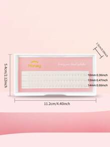 aHoneya 60pcs D Curl 40P White Eyelashes, White Flower Lashes, DIY Wedding White Eyelashes, Winter Snowflake Eyelashes, Mixed 10-14mm - D - View 7