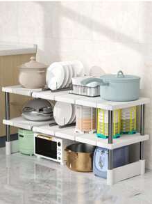 Scaffale multifunzionale per cucina, portapentole regolabile, organizer per lavandino, scaffale a più ripiani per mobile, accessori da cucina, decorazione per la stanza, adatto per cucina, ristorante, feste, campeggio, raduni, regalo per amici e famiglia