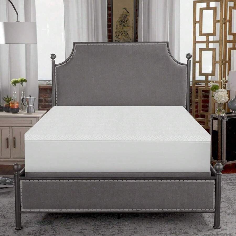 1.5Inch Coolest Comfort Memory Foam Bed Topper, California King, White