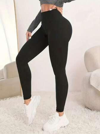 Damen körpernahe Leggings mit Kompressionseffekt für Ausübung, Nacktgefühl und Bauchkompression, Lauf- und Fitnessleggings mit Kompressionseffekt, Fitnesshose für Übung und Yoga