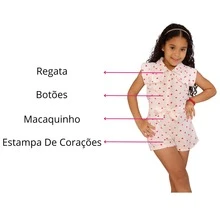 Heart Romper Kids Fashion Girls Summer - trắng - Xem 3