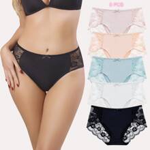Chouchounel Chouchounel Culottes en Dentelle pour Femmes Lot de 5 Taille Basse Slips Hipster