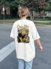 Shirt T-Shirt Ainsten Tattooed Owl Fit Premium Cotton Ref 2163 VEST NERD - trắng - Xem 6