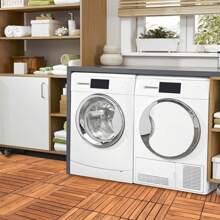 Cecaylie Wooden Tiles Patio Tiles 30x30cm Floor Tiles Acacia Wood, Wooden Tiles Floor Covering Weatherproof Non-Slip Set Of 11 1m² - 6 tấm ván mỗi gạch - Xem 8