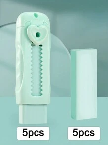 Customized Retractable Erasers, Personalized Rubber Pencil Erasers, Art Erasers For Drawing, Student Stationery, Back-To-School Gifts, Suitable For Office, School, And Children, Christmas Gifts, Halloween Gifts, Back-To-School Season Special, School Supplies, Back To School, School Gift, For Office, For School, For Classroom - Green - View 17