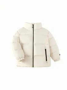 Balabala Chaqueta de pluma gruesa versátil para invierno 2024, ropa exterior para niños y niñas