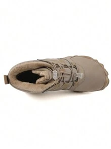 Bottes d'hiver imperméables à doublure thermique pour hommes, bottes de neige confortables pour l'extérieur