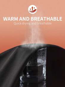 1 pieza Suéter de capa base de invierno de manga larga y forro térmico para hombre - Resistente al viento y cálido, muy elástico, indispensable para el invierno de manga larga