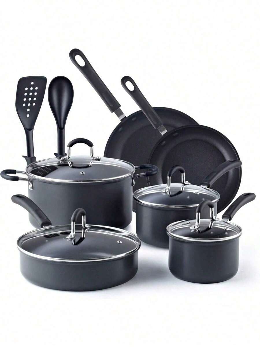Pots And Pans Set Nonstick Professional Hard Anodized Cookware Sets 12