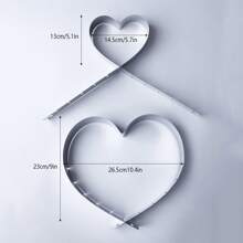 1 pieza Molde ajustable en forma de corazón de acero inoxidable para mousse, molde para hornear herramienta DIY