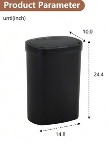 DOPINMIN 13 Gallon Trash Can Kitchen Trash Can Automatic Garbage Can With Lid Touch Free High-Capacity Motion Sensor For Home Kitchen Bedroom Bathroom Office Kitchen Waste Bin Wateproof Trash Bin - Black - View 6