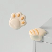 8 件随机款式和颜色儿童安全硅胶桌角防护装置，角度保护器，防撞垫，带粘合剂，猫爪设计 - 彩色 - 查看 7