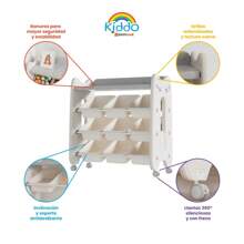 Montessori Toy Organizer Bookcase And Shelf - White - View 3
