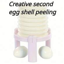 1pc Egg Separator: Ultimate Egg Peeler - Faster And Easier! Hard Boiled Egg Peeler, Multifunctional Creative Kitchen Household Eggshell Removal Tool - Kitchen Gadget For Perfect Egg Peeling - Monivärinen - Näytä 6