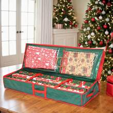 1 Piece, Christmas Gift Wrapping Paper Storage Bag, 41-Inch Gift Wrapping Organizer, Under Bed Storage Box Container, Ribbon, Christmas Wrapping Paper Storage Bag,Boho Vibes,For Holiday Beach, Bathroom Collection, Bedroom Collection, Large Capacity - Multicolor - View 8