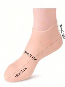 Silicone Moisturizing Relief Socks, 1pair High Elastic Absorption Pressure Socks, Reusable Aloe Socks, Overnight SPA Sock, Anti-Slip Gel Heel Socks For Women Men Dry Skin Dry Feet Rough Skin, Home Foot Care, Use With Your Favorite Lotions, And Creams,Bag,Organizer,Storage