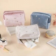 1个优雅星形天鹅绒八角化妆包，便携式手提化妆包，金色闪亮星形设计，包含化妆包套装、房间装饰、包袋、化妆包、梳妆台、化妆包、收纳包、储物包、化妆包、洗漱包、桌面收纳包、化妆包、化妆袋、化妆品收纳包、化妆袋、化妆包、梳妆台、化妆包、小化妆包、化妆包、圣诞礼物、小包、手拿包/小手提包、化妆品收纳包、小包、刷子收纳袋、迷你包、大容量包、女士礼物、圣诞礼物、女士礼物创意