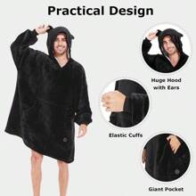 Manta con capucha con diseño de tres Puddles, sudadera tipo manta grande y esponjosa para adultos mujeres y hombres, manta con capucha cálida y cómoda, regalo para mamá y novia - 1 - Ver 4