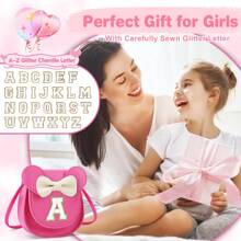 个性化字母钱包，独特钱包，蝴蝶结钱包，小女孩钱包，S码钱包，斜挎包，S码生日礼物，适合2-7岁女孩