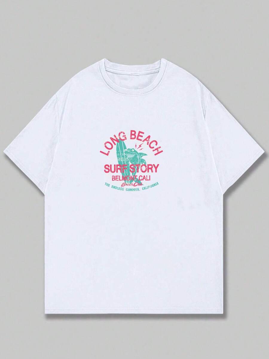 Artistic T-Shirt Premium Animals Cotton Unisex Printed Summer - 白色 - 查看 1