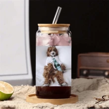 1 chiếc cốc thủy tinh đựng nước tùy chỉnh được cá nhân hóa + nhãn dán, cốc thủy tinh tùy chỉnh hình ảnh, cốc thủy tinh borosilicate cao 18,7oz, có nắp và ống hút, quà tặng sinh nhật độc đáo cho bố mẹ, quà tặng sáng tạo được cá nhân hóa, quà tặng lý tưởng độc đáo cho anh ấy cô ấy kỷ niệm ngày lễ tình nhân ngày của mẹ sinh nhật ngày thiếu nhi, cho ngày của cha, cho lễ tốt nghiệp, cho đám cưới, cho tiệc tân gia phòng ăn, phòng khách, phòng ngủ, phòng trà, nhà, văn phòng, trường học - trong suốt - Xem 3